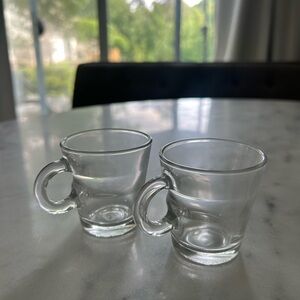 Clear Glass Espresso Cups Set